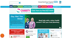 Desktop Screenshot of chesterfieldroyal.nhs.uk